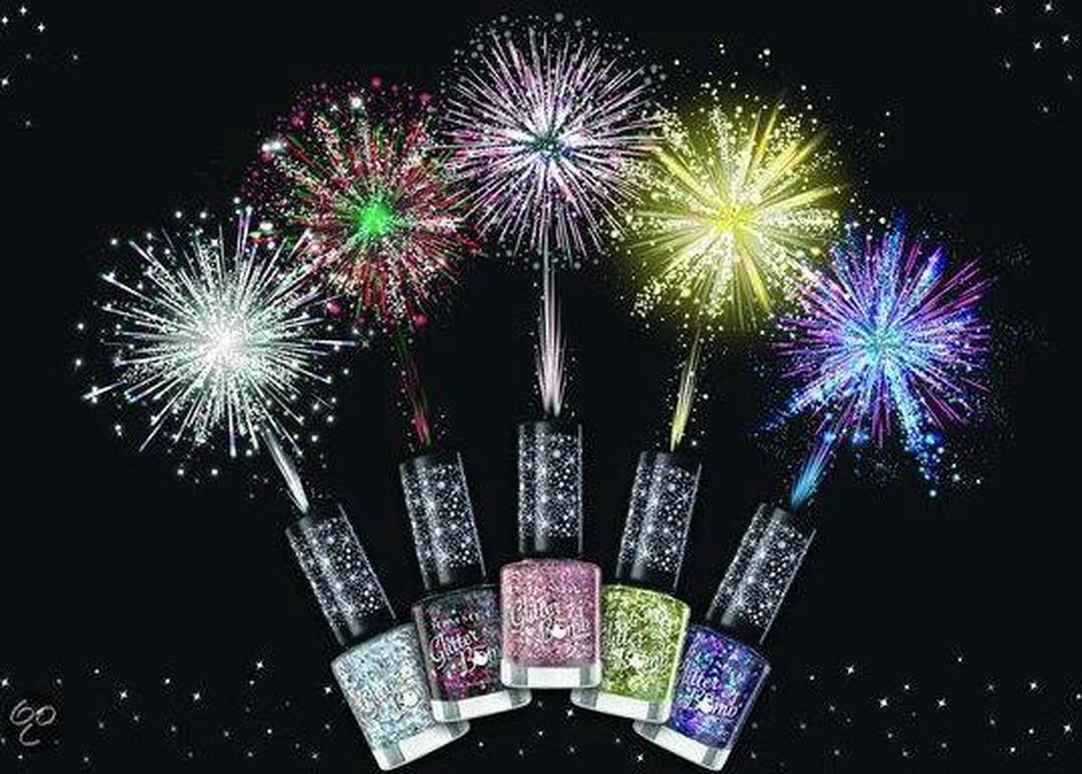 Rimmel London Glitter Low Coverage Nagellak - 019 Disco Diva - Afbeelding 2