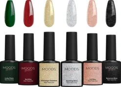 Moods Gellac 6-delige Set - Gel Nagellak - 15ML - New Year's Eve - Glitter Gellak - Nagels - Gellak Starterspakket - Glitter Kleuren