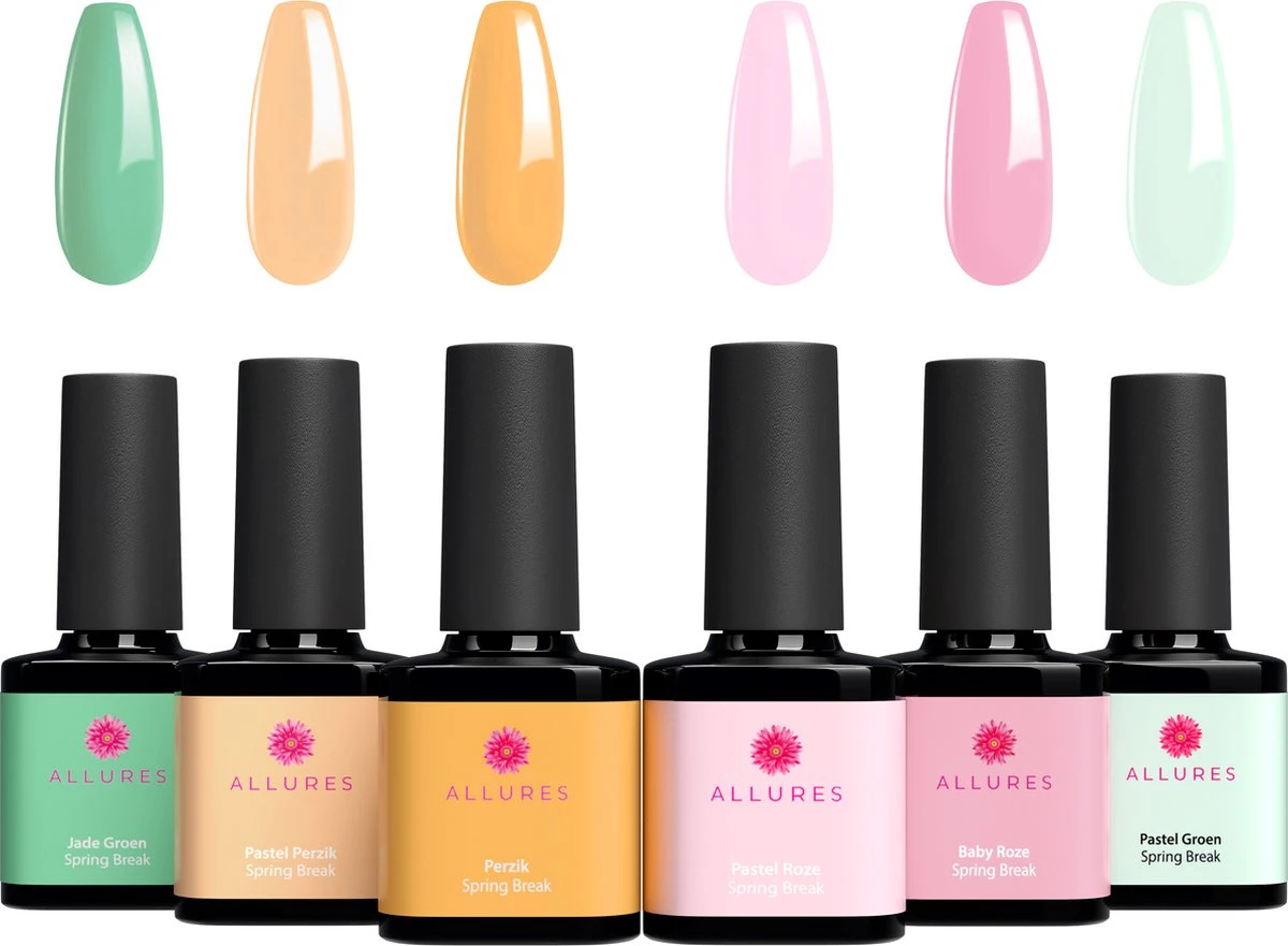 Moods Gellak 6-delige Set - Gel Nagellak - 8ML - Summer In Hawaii - Gellac - Nagels - Gellak Starterspakket - Pastel Kleuren - Afbeelding 12
