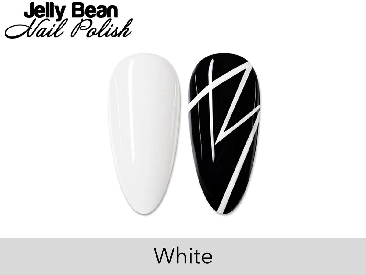 Jelly Bean Nail Polish Gel Liner Wit - Nail Art Line Gel White (#11) - UV Gellak Liner 8ml - Afbeelding 2