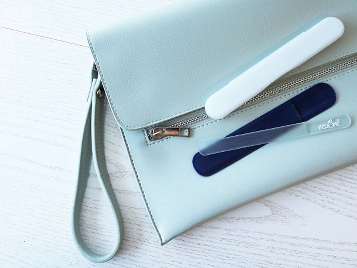 Herome Glazen Nagelvijl Glasvijl Reisformaat - Glass Nail File Travelsize - Voorkomt Splijten En Haakjes - Afbeelding 5