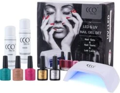 CCO Gellak Starterspakket - Gel Nagellak - Medium - Met 18W Led Lamp - 3 Kleuren