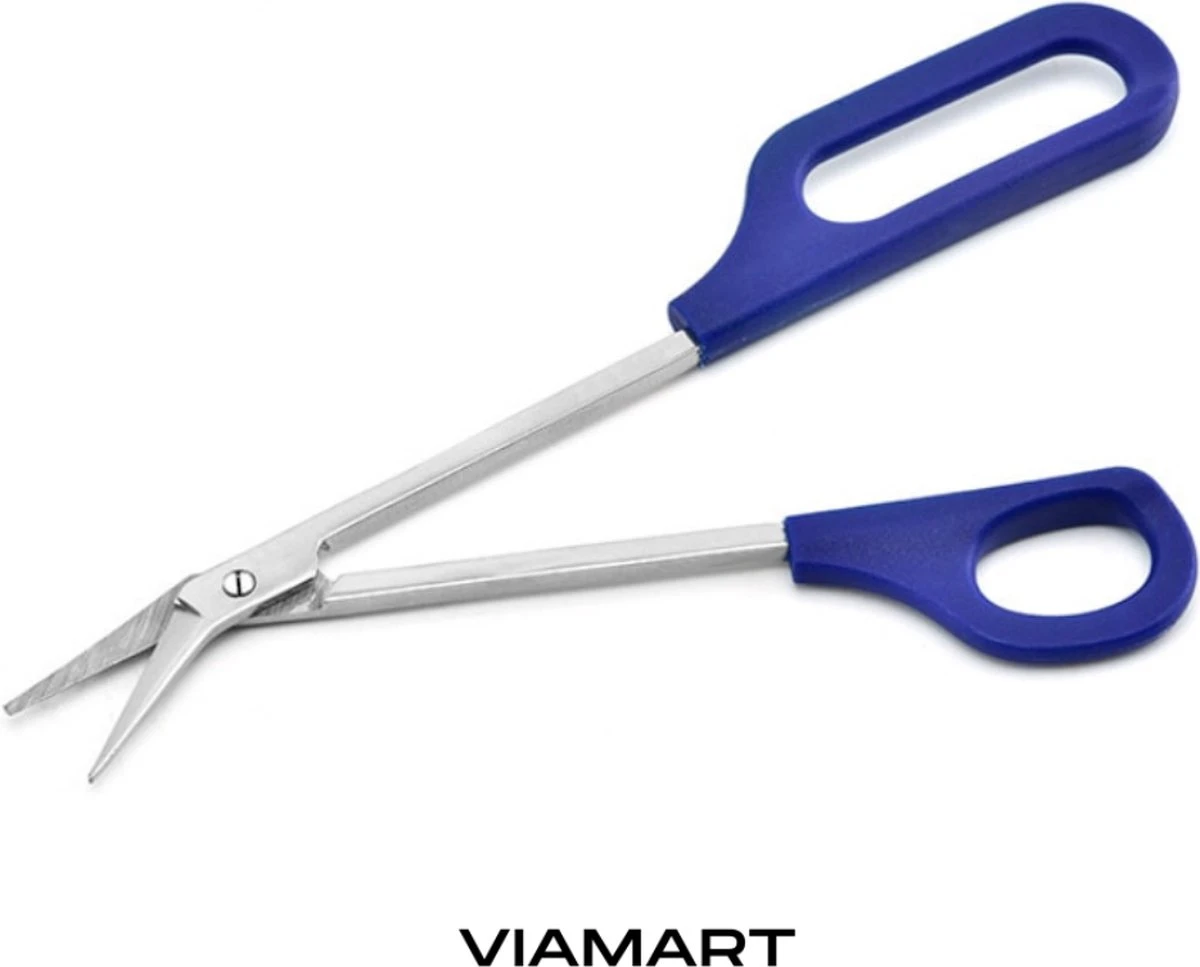 Viamart - Teennagel Schaar - Teennagelknipper - Perfect Voor Ouderen En Mensen Met Klachten - Trimmer - Nagelschaar - Pedicure - Extra Lang (21 CM) Met Comfortabele Handgreep - Afbeelding 2