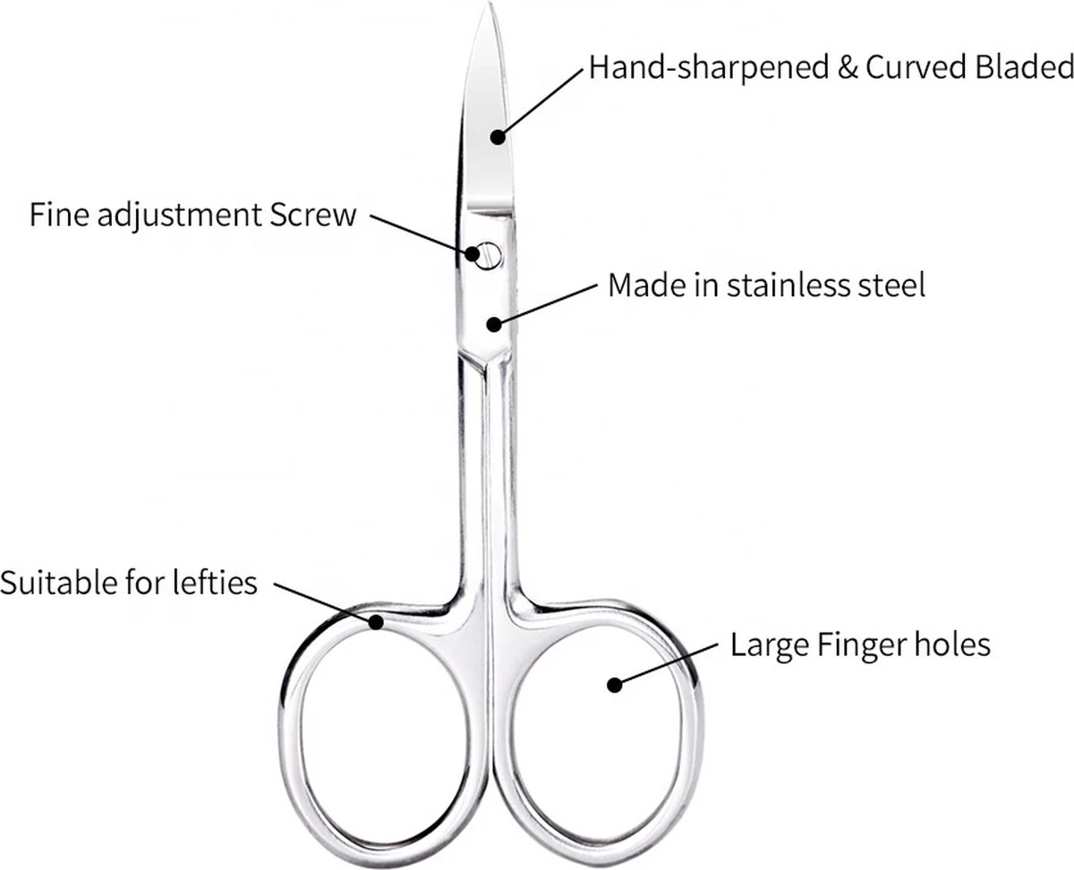Medies - Professionele Nagelschaar Voor Vingernagels En Teennagels | Nagelschaartje | Nagelschaar Volwassenen | Pedicure Of Manicure Schaar - RVS - Afbeelding 5