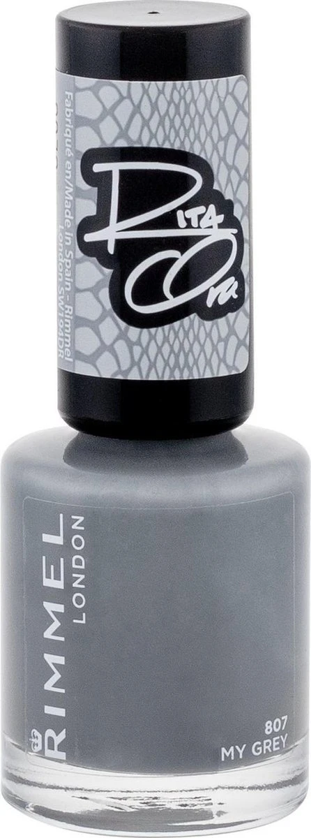 Rimmel London Rita Ora Nagellak - 807 My Grey - Afbeelding 4