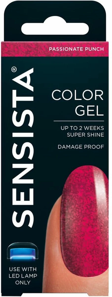 Sensista Color Gel Passionate Punch - Rood/roze Glitter - Afbeelding 7