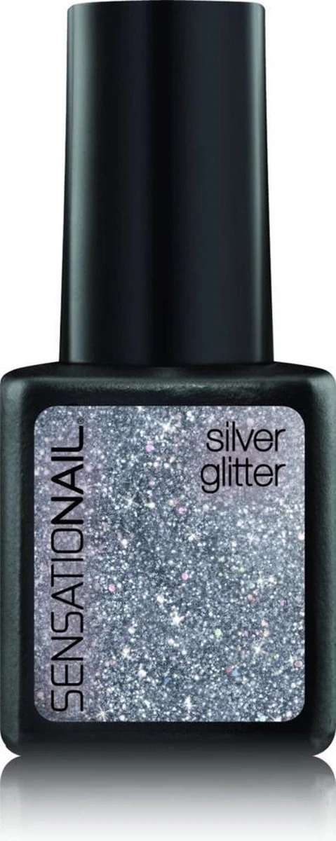 SensatioNail Gel Polish Silver Glitter - Gel Nagellak - Zilver - Afbeelding 3