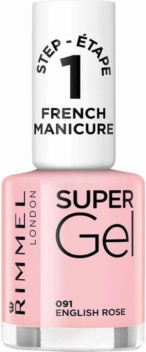 Rimmel London SuperGel French Manicure Nagellak - 091 English Rose - Afbeelding 4