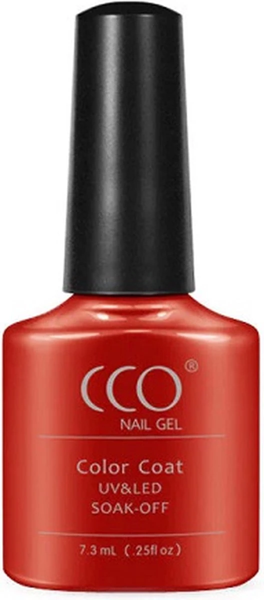 CCO Shellac - Wildfire 40508 - Roder Dan Rood- Gel Nagellak - Afbeelding 4