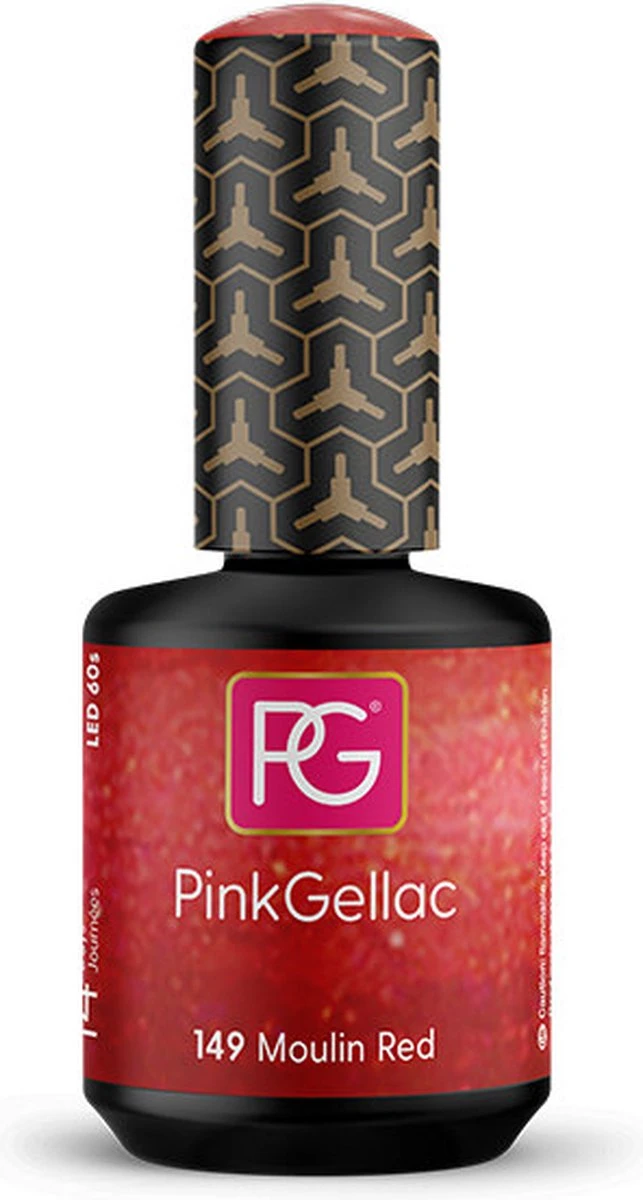 Pink Gellac - Moulin Red - Gellak - Vegan - Rood - Glanzend - 15ml - Afbeelding 4