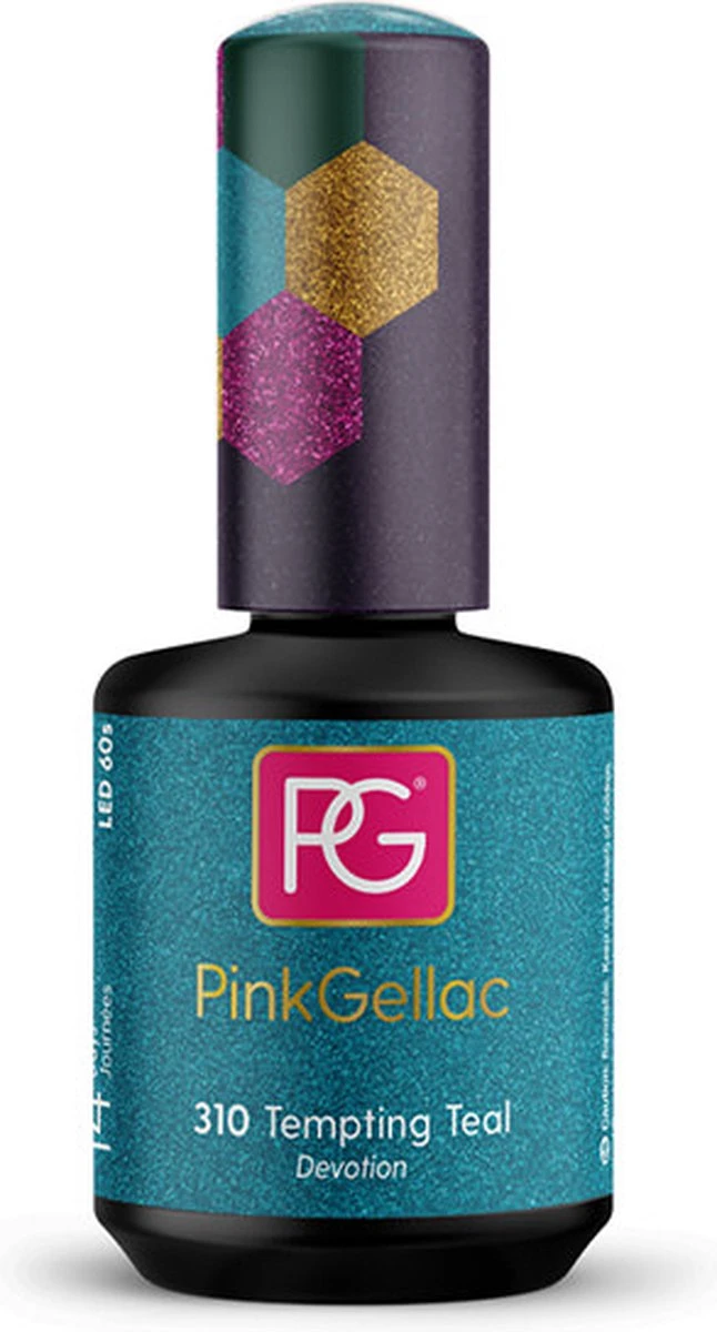 Pink Gellac - Tempting Teal - Gellak - Vegan - Blauw - Glanzend - 15ml - Afbeelding 5