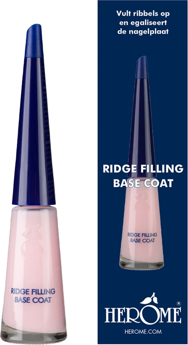 Herome Combi-Pack Voedende Nagelolie & Ridge Filling Base Coat (Nourishing Nail Oil & Ridge Filling Base Coat) - Herstelt Nagels, Maakt De Nagels Veerkrachtig & Vult Oneffenheden Op. Maakt De Nagel Egaal En Glad - 2*10ml. - Afbeelding 2