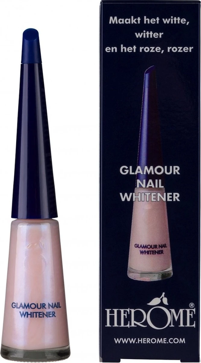 Herome Glamour Nail Whitener - Natural Nail Whitener Met Een Romige Parelmoerglans - Camoufleert Doffe Of Verkleurde Nagels - 10ml. - Afbeelding 9