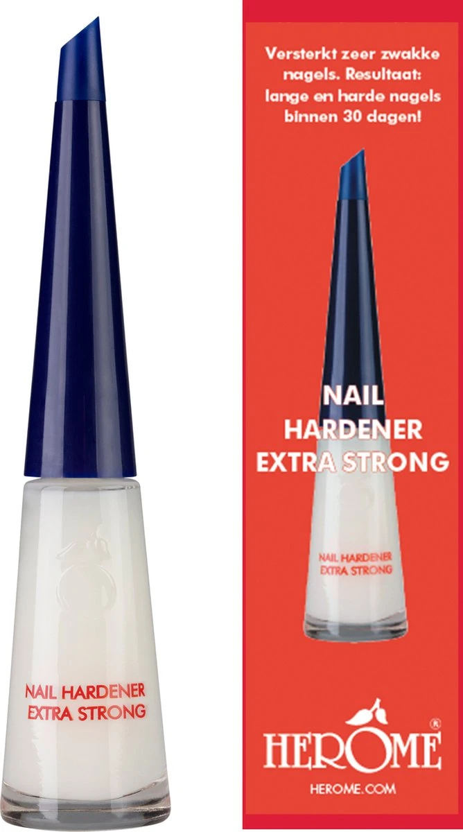 Herome Combi-Pack Nagelverharder Extra Sterk En Base Coat - Nagelversterker - Met Voedende Nagelolie - Herstelt Droge, Breekbare Nagels - Verhelpt Zwakke En Gevoelige Nagels (Nail Hardener Extra Strong & Nourishing Nail Oil) - 2*10ml. - Afbeelding 2