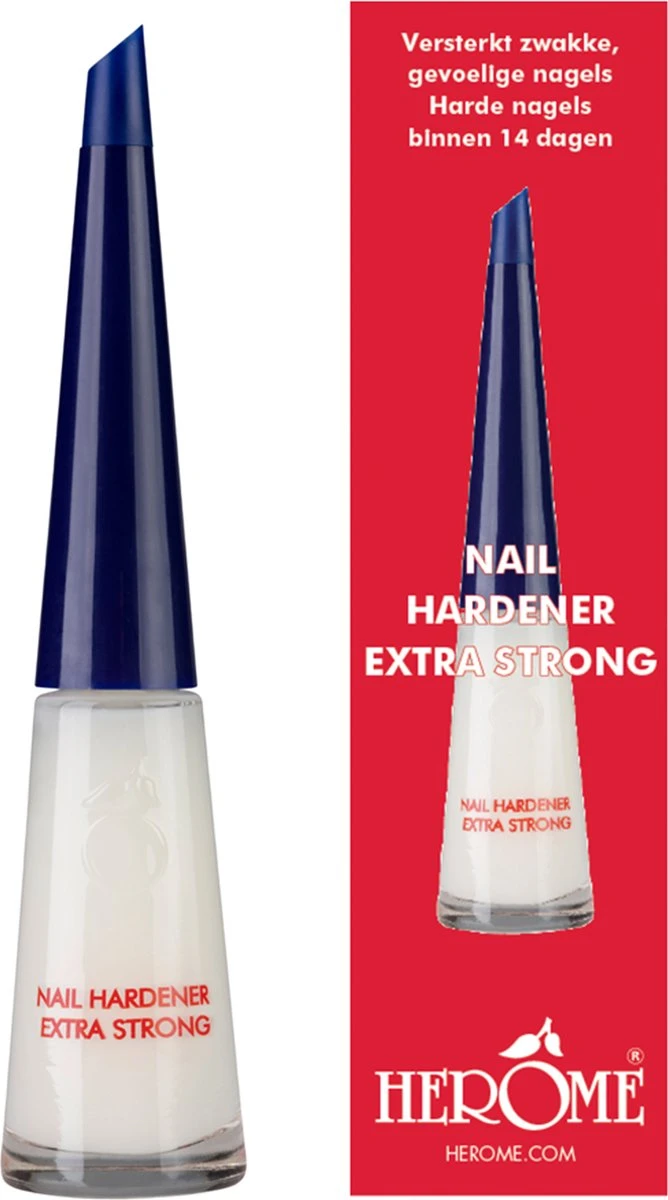 Herome Combi-Pack Exit Damaged Nails & Nagelverharder Extra Sterk (Nail Hardener Extra Strong) - Herstelt Beschadigde Nagels En Zorgt Voor Ijzersterke Nagels - 7ml. & 10ml. - Afbeelding 2
