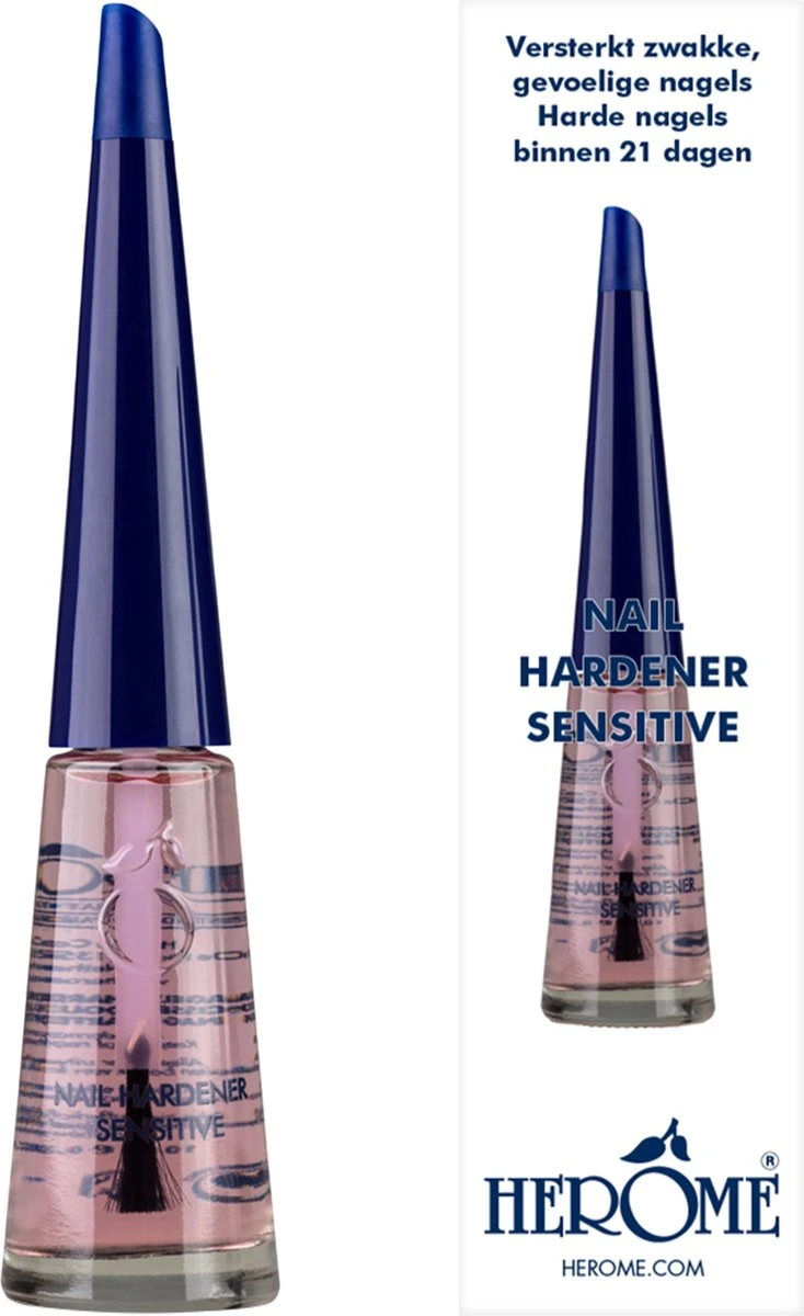Herome Nagelverharder En Base Coat - Nail Hardener Sensitive - Met Keratine Verbetert De Conditie Van De Nagels - TFS Hars- En Tolueenvrij - 10ml