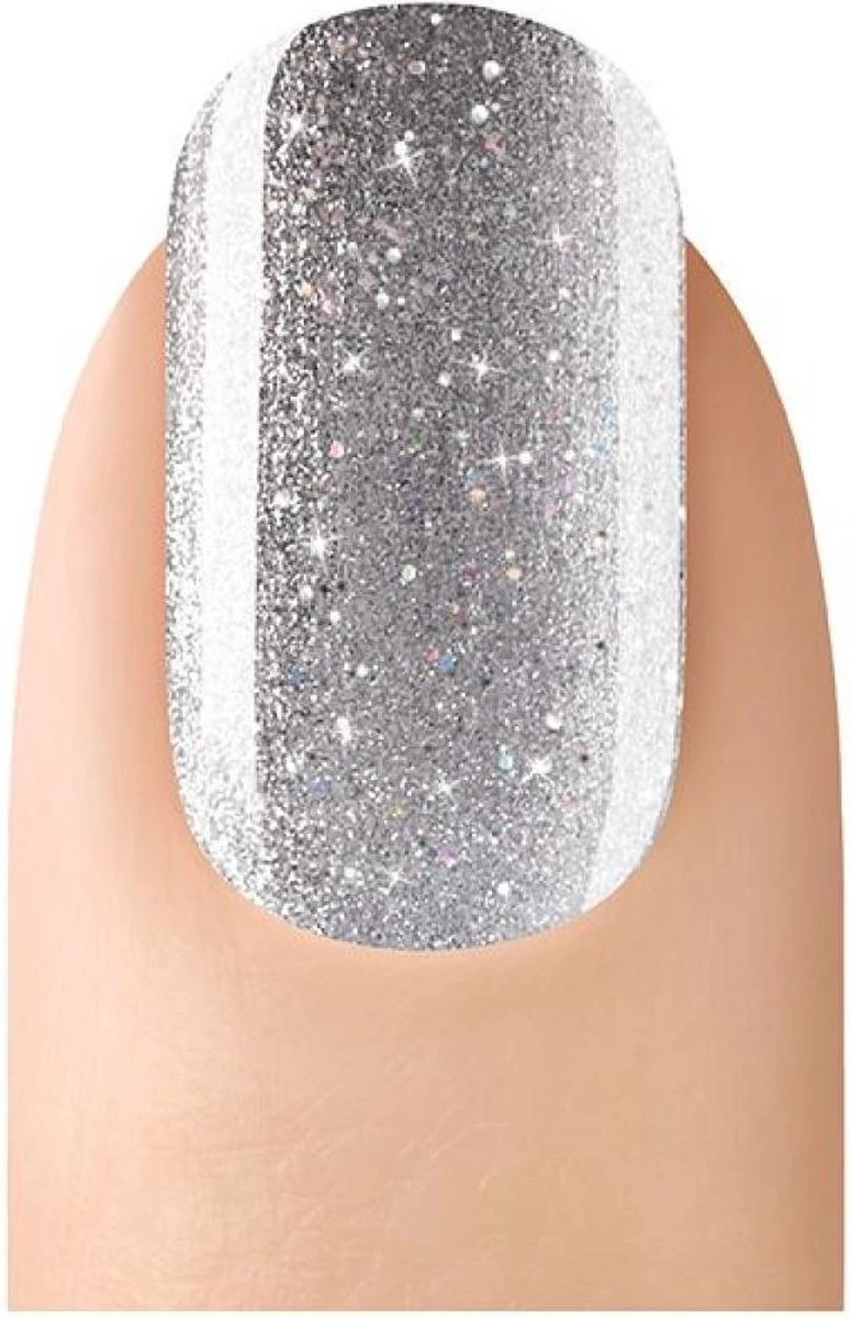 SensatioNail Gel Polish Silver Glitter - Gel Nagellak - Zilver - Afbeelding 4