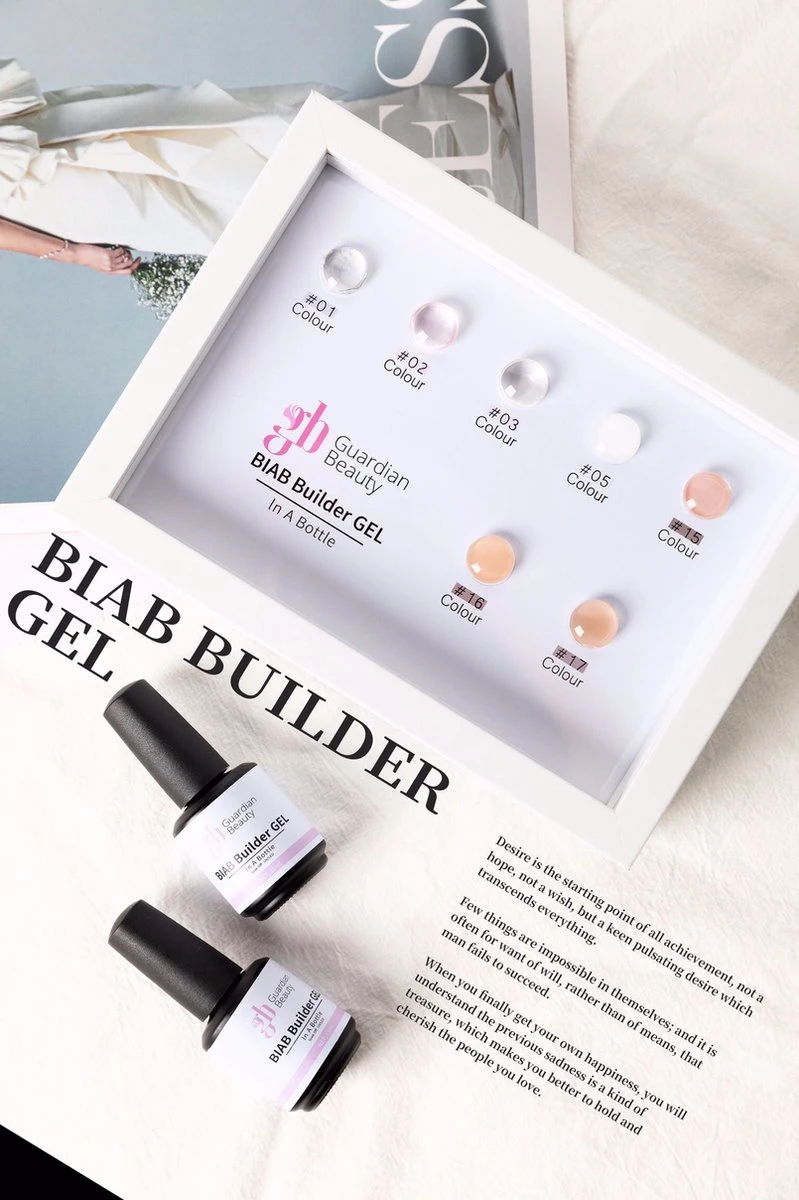 Nagel Gellak - Biab Builder Gel #2 - Absolute Builder Gel - Aphrodite | BIAB Nail Gel 15ml - Afbeelding 2