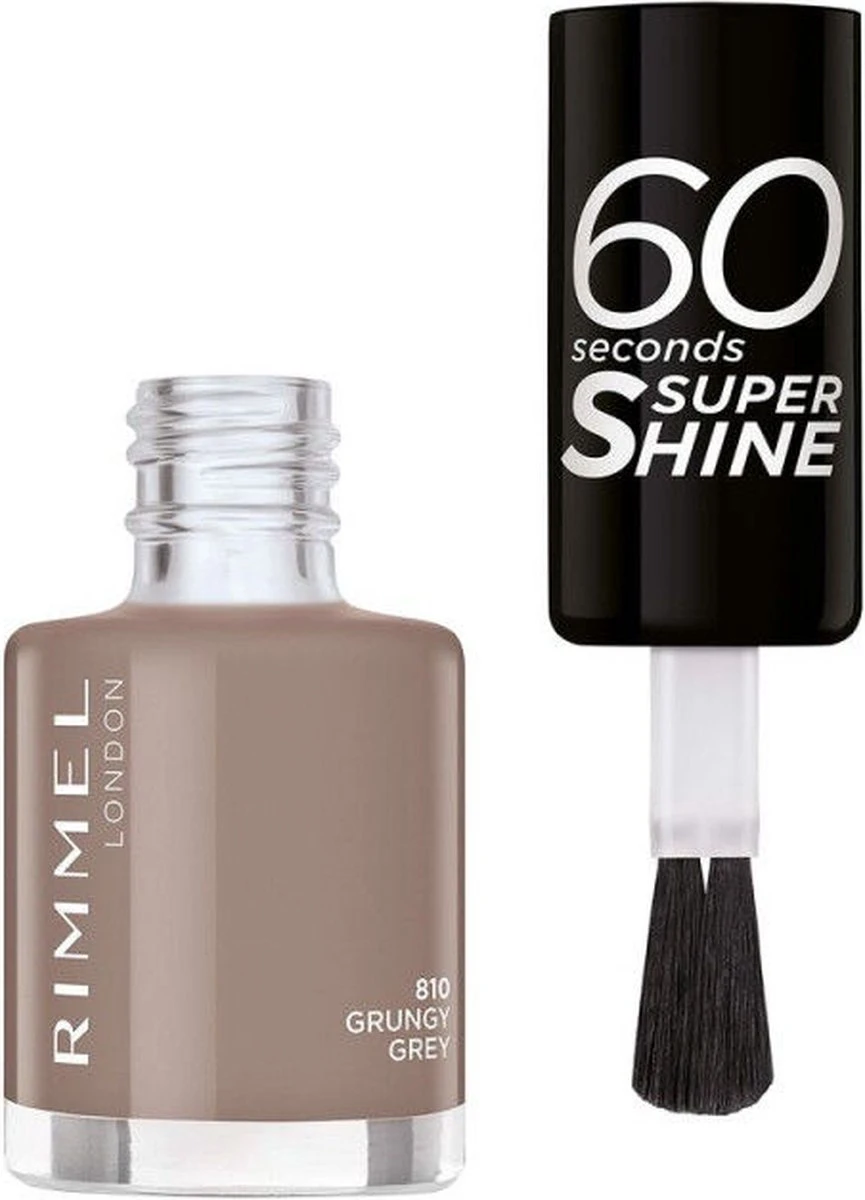Rimmel London Rimmel 60 Seconds Super Shine Nagellak - 810 Grungy Grey - Afbeelding 2