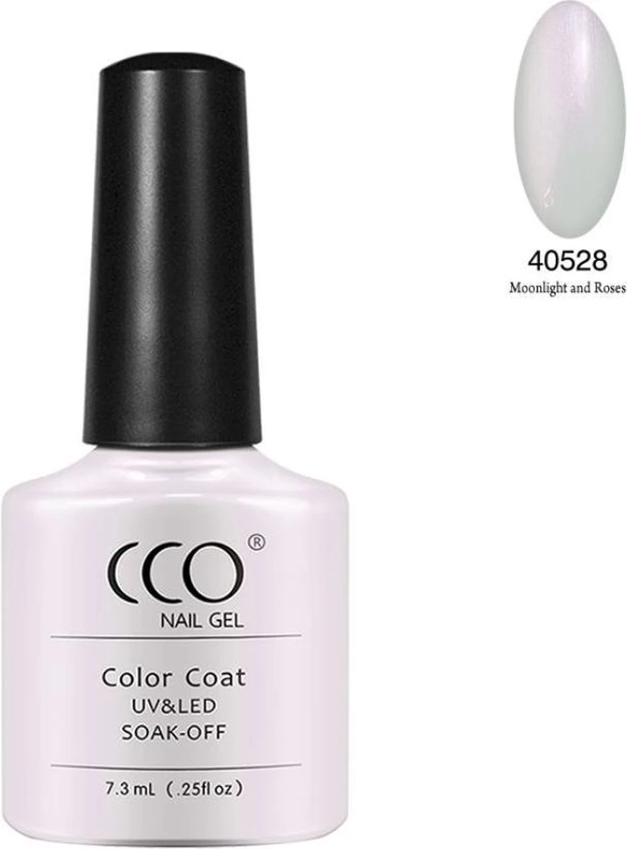 Cco Shellac-Moonlight & Roses-Transparant Wit Met Parelmoer- Gel Nagellak - Afbeelding 6