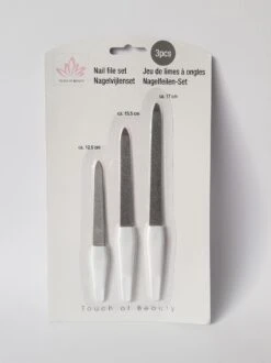 Nagelvijlenset 3 Stuks 3 Verschillende Lengtes - Grof En Fijne Zijde