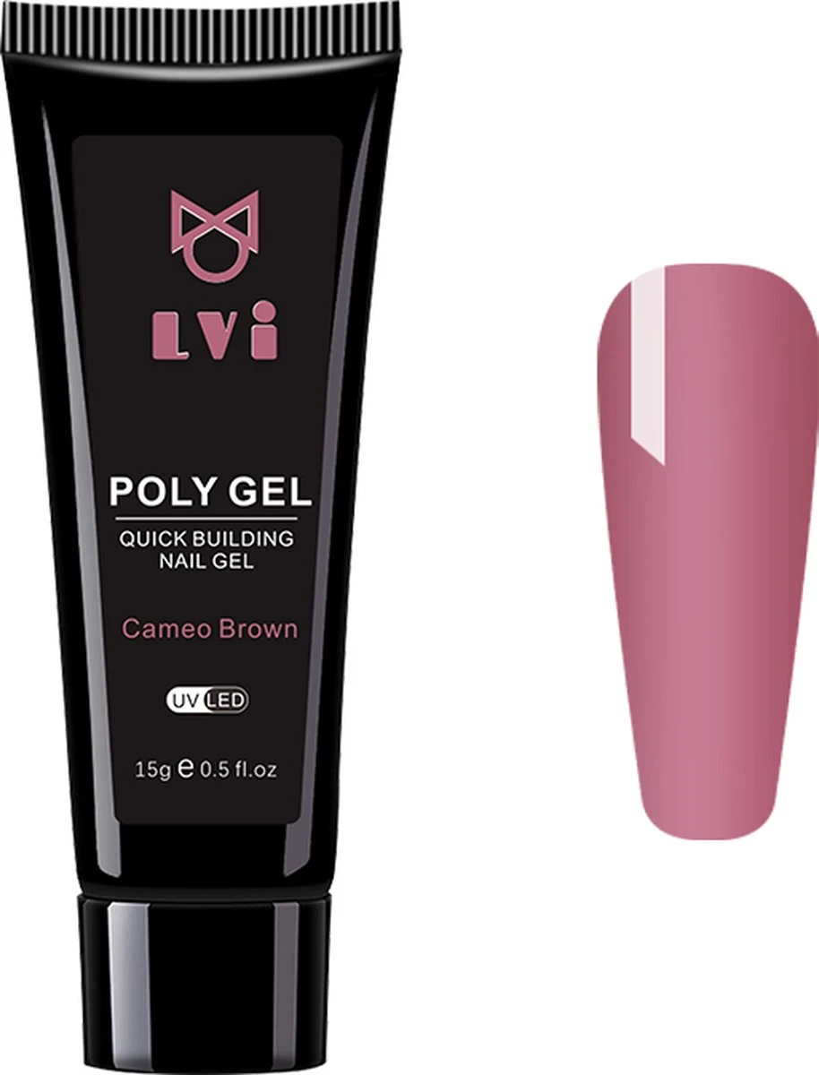 Elvi Polygel Starterskit - Complete Set Inc. USB UV/Led Mini Lamp-Nagelverlenging- Polygel 6 X 15g Perfecte Kleuren Roze - Polyacryl UV Nagellak-Quick Extension Temperature Color Changing UV Gel Pink - Afbeelding 14