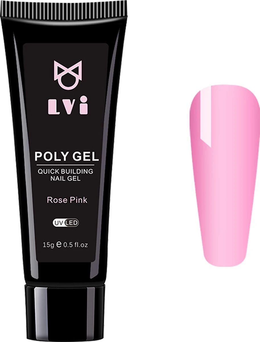 Elvi Polygel Starterskit - Complete Set Inc. USB UV/Led Mini Lamp-Nagelverlenging- Polygel 6 X 15g Perfecte Kleuren Roze - Polyacryl UV Nagellak-Quick Extension Temperature Color Changing UV Gel Pink - Afbeelding 16