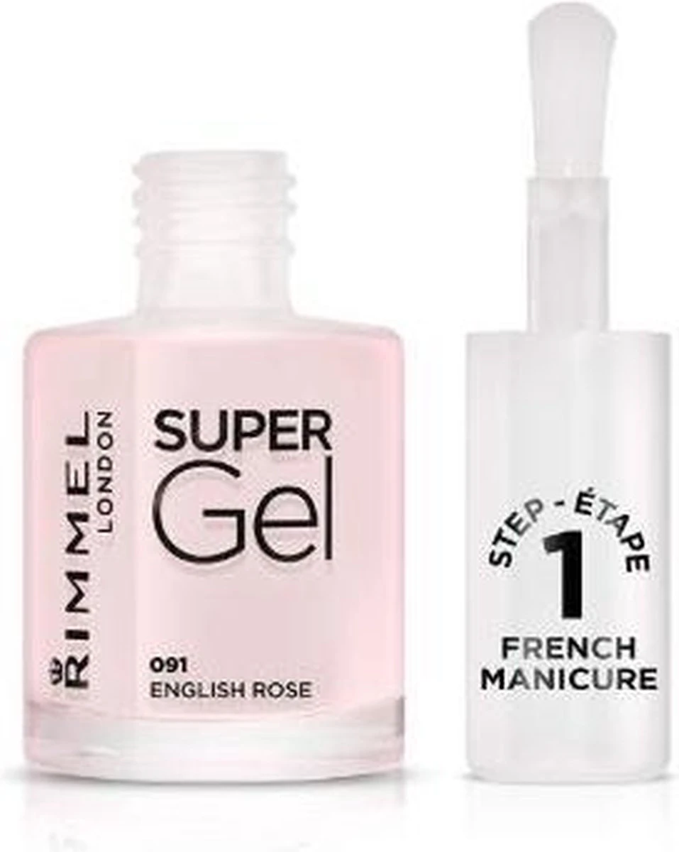 Rimmel London SuperGel French Manicure Nagellak - 091 English Rose - Afbeelding 2