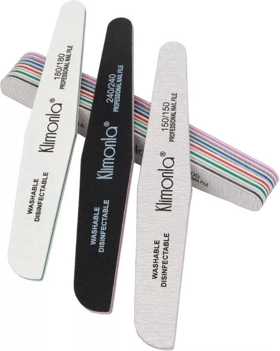 Klimonla Nagelvijl Set Van 5 Stuks 80/100/150/180/240 | Professionele Nagelvijl | High Qualit | Nagelverzorging - Afbeelding 3