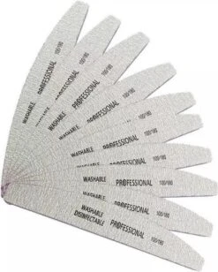 Merkloos Professionele EVA Nagelvijlen | 100/180 Grit | Nagelvijl Set Van 10 Stuks Voor Acryl En Gelnagels